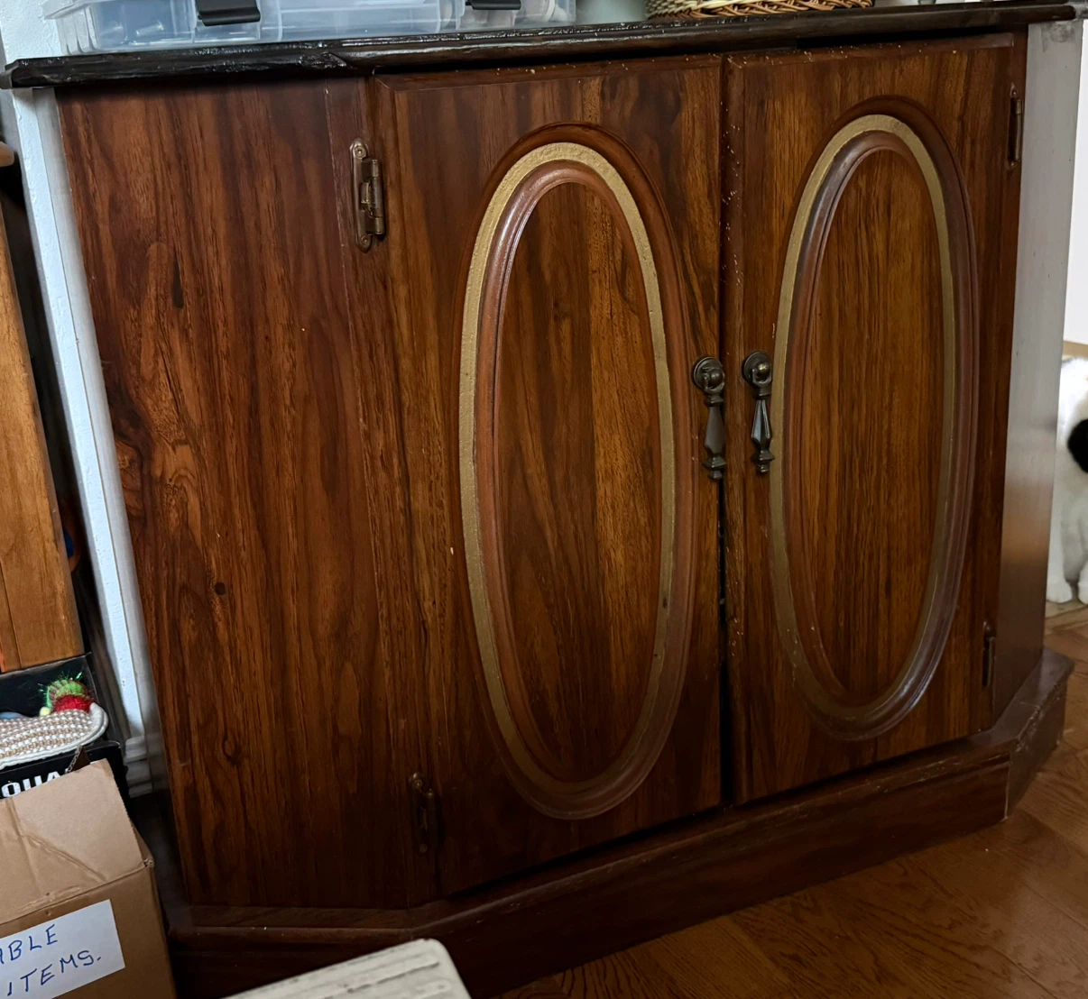 Vintage Wooden Storage Cabinet