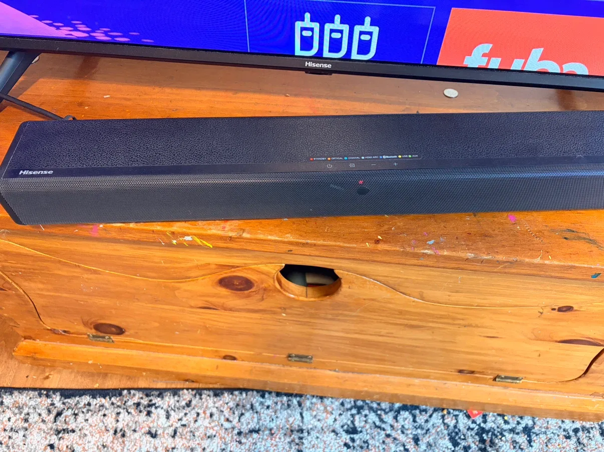 Hisense Roku TV with an attached soundbar - photo 2