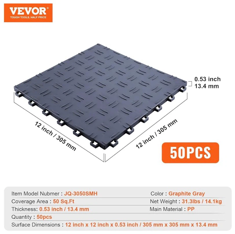 VEVOR Interlocking Garage Flooring Tiles - photo 2
