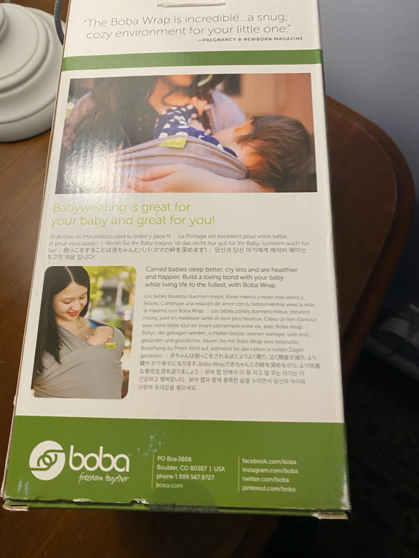 Boba Baby Wrap - Gray - photo 3