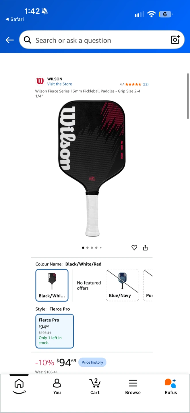 Wilson Fierce Pro Pickleball Paddle
