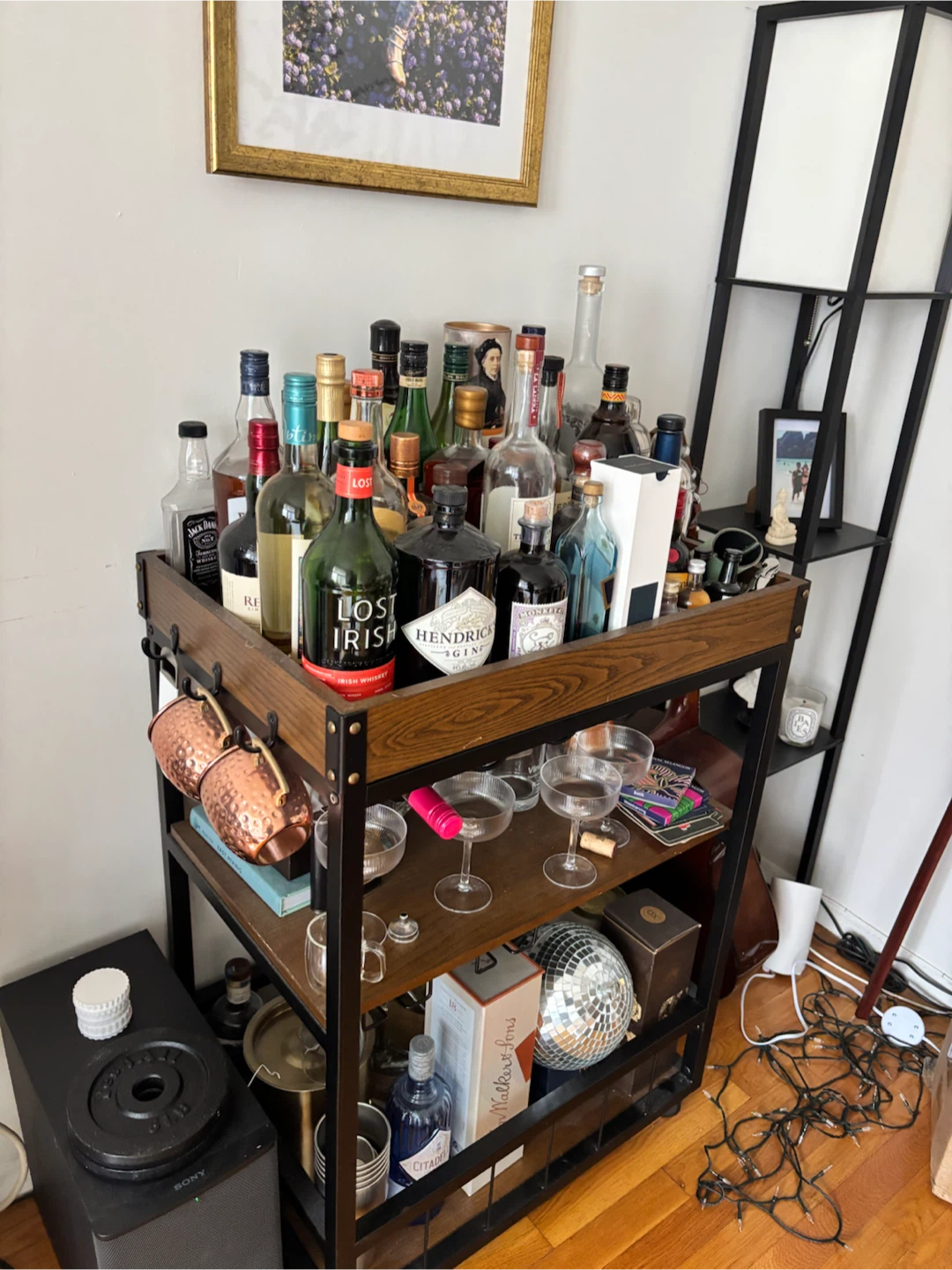 Industrial Style Bar Cart