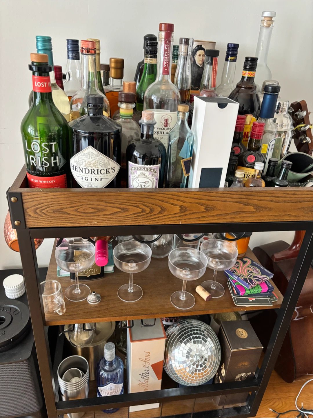 Industrial Style Bar Cart - photo 2