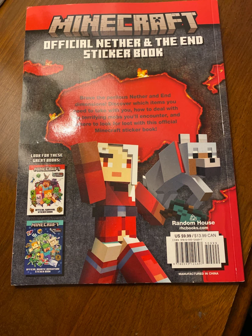 Minecraft Official Nether & The End Sticker Book - photo 2