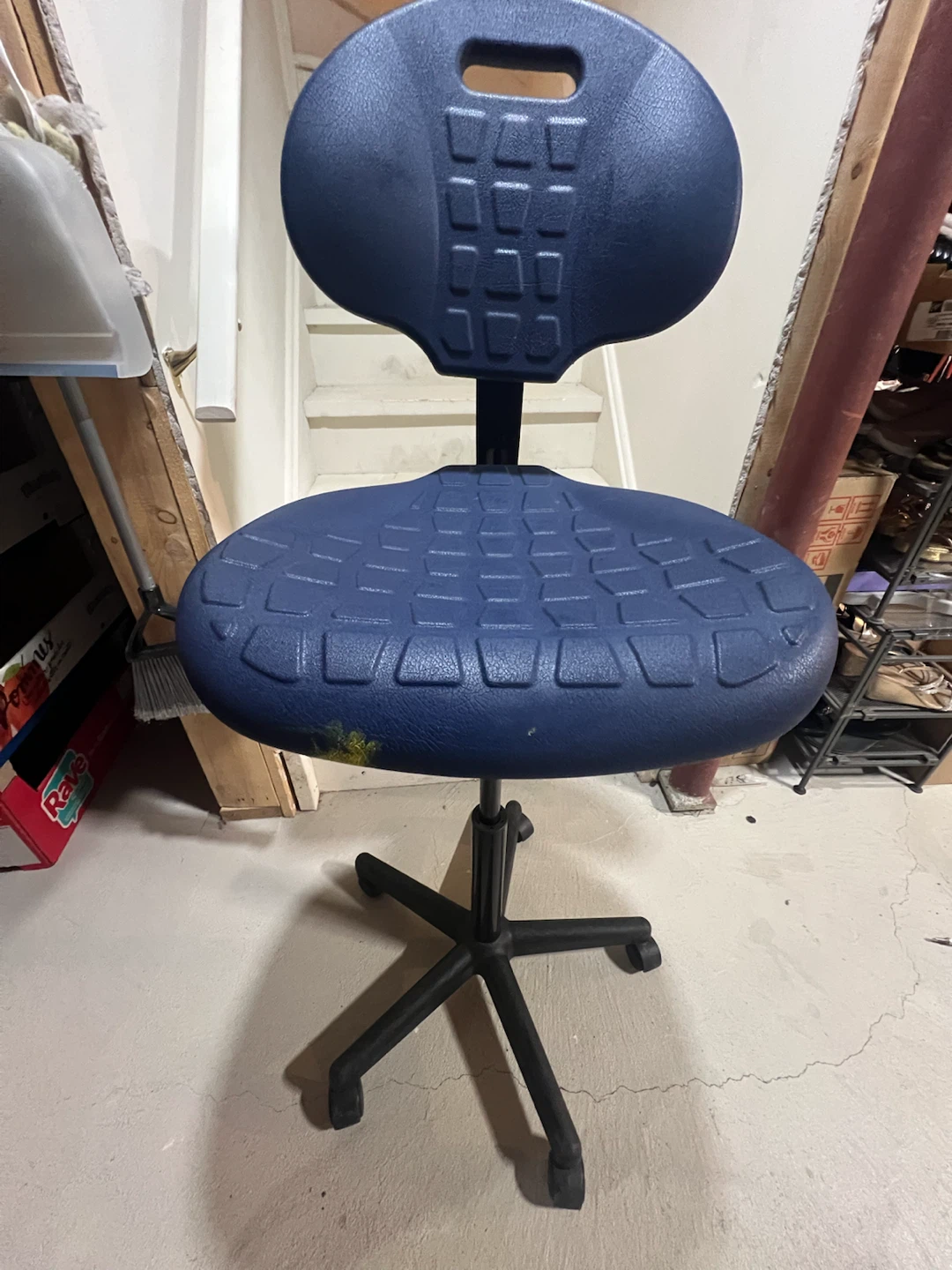 Blue Adjustable Drafting Stool