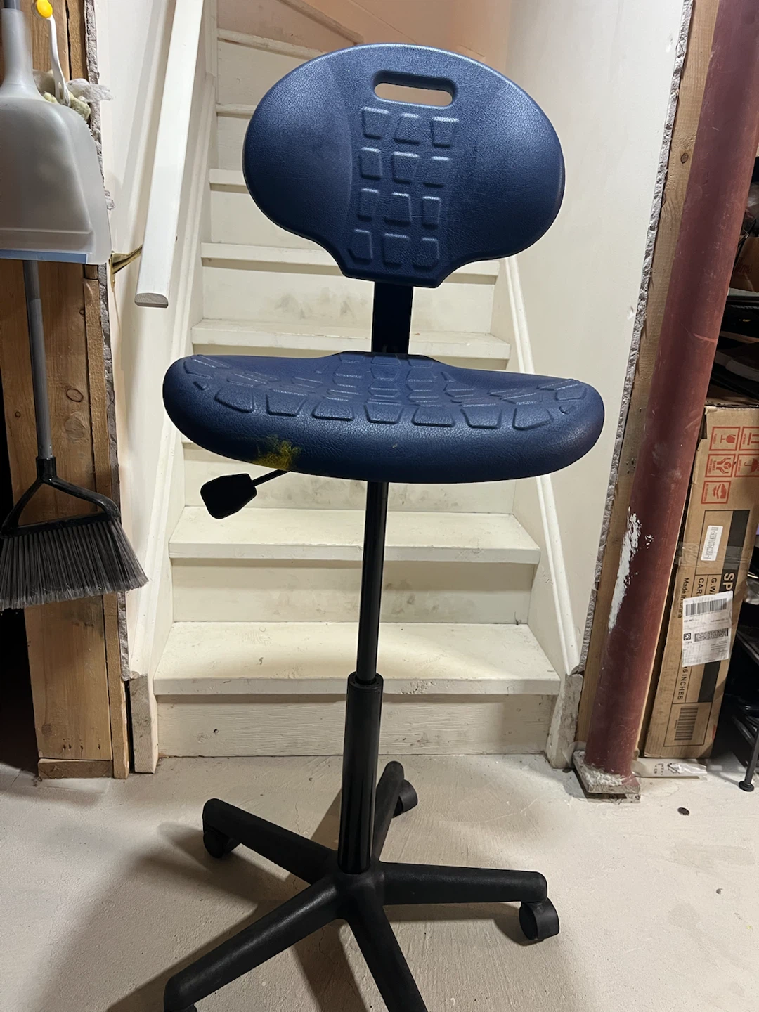 Blue Adjustable Drafting Stool - photo 2
