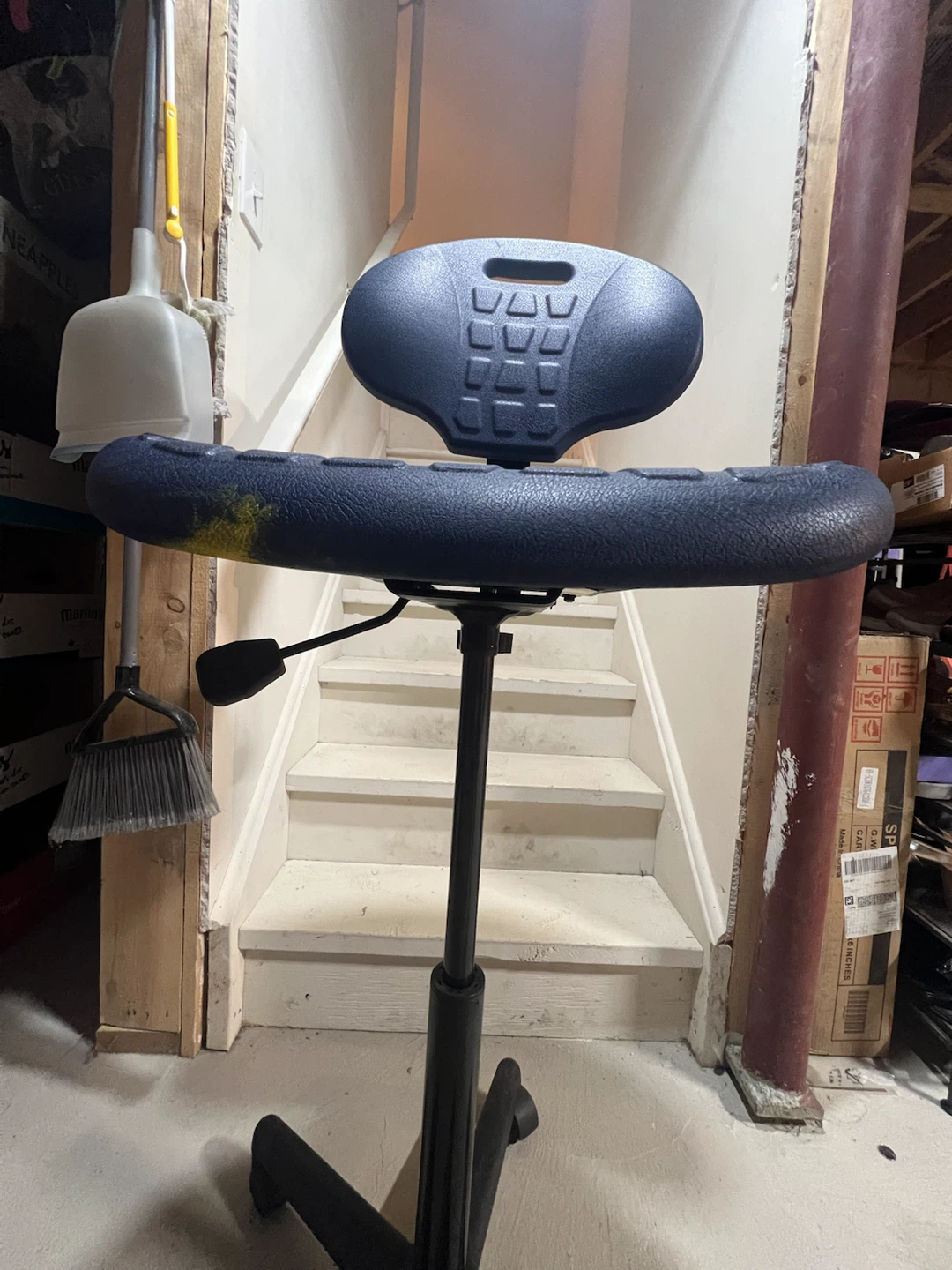 Blue Adjustable Drafting Stool - photo 3