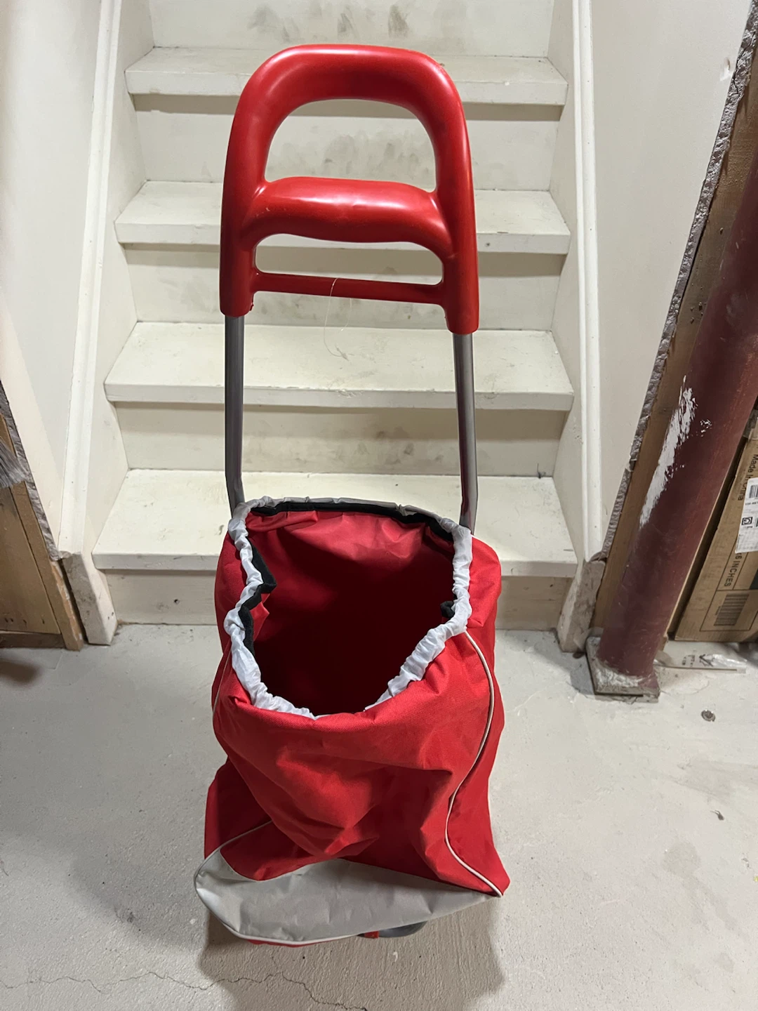 Red Foldable Shopping Cart