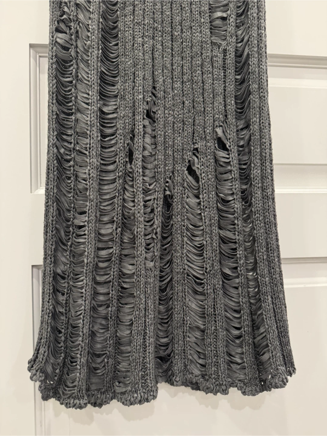 Oak + Fort Grey Distressed Knit Dress - photo 4