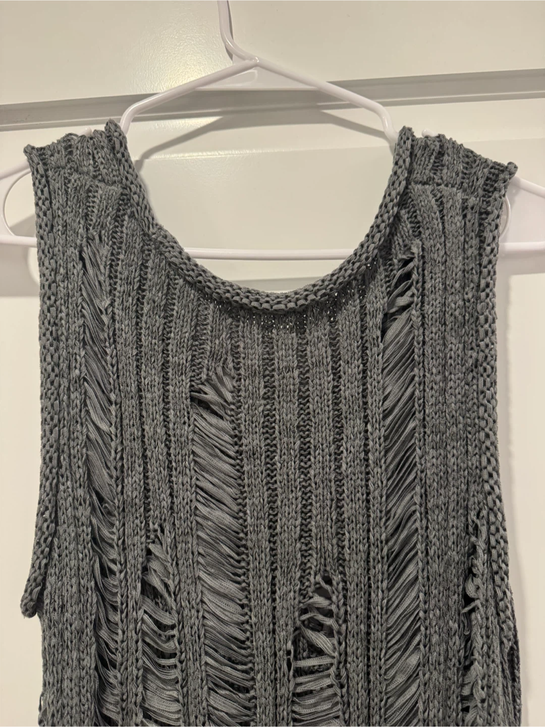 Oak + Fort Grey Distressed Knit Dress - photo 5
