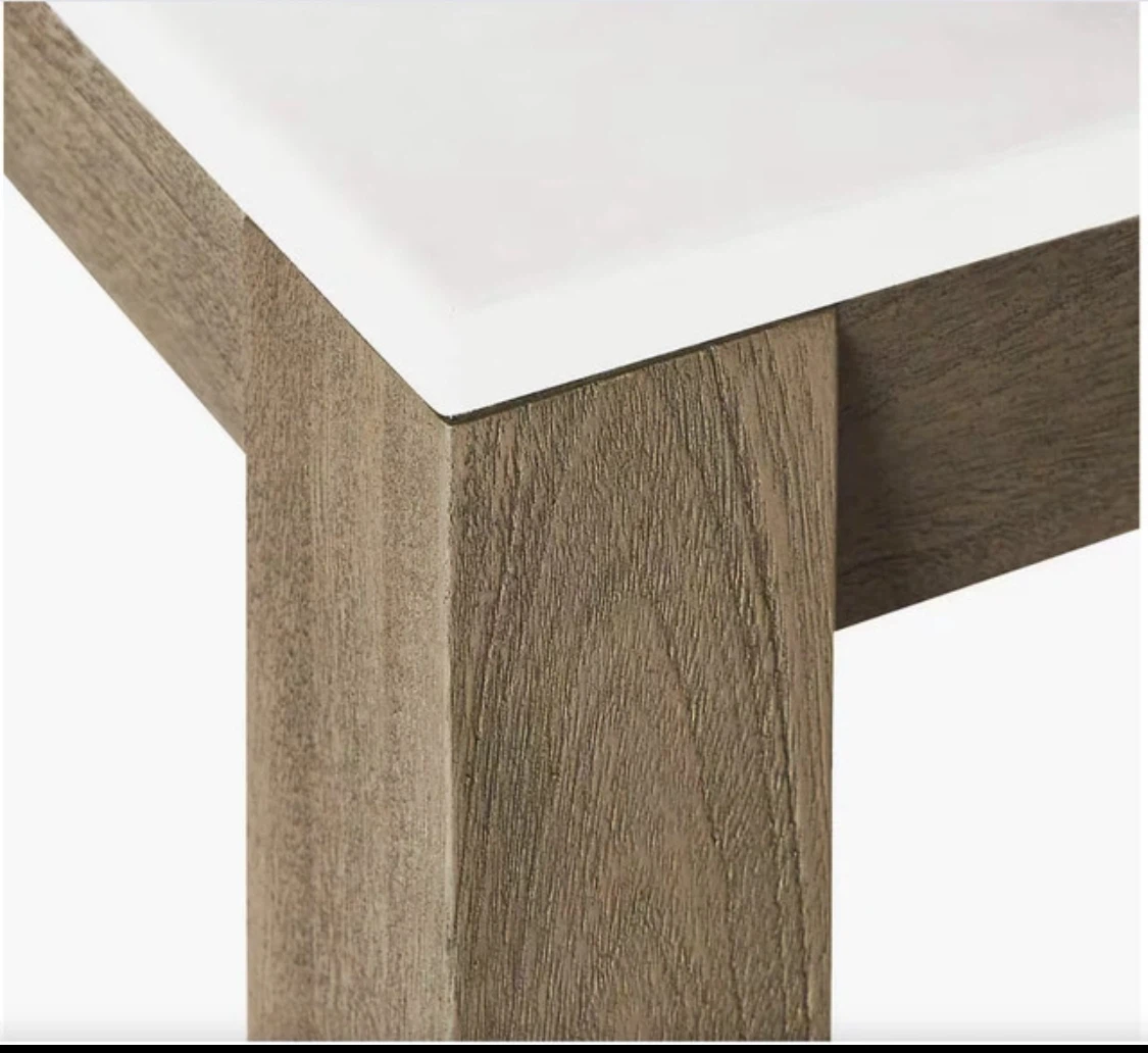 CB2 Grey Marble 36" Rectangular Counter Table - photo 2
