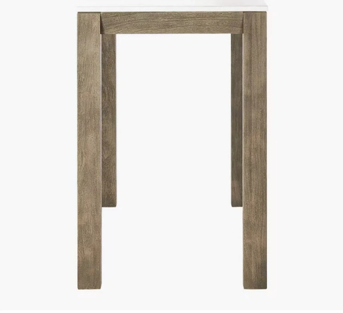 CB2 Grey Marble 36" Rectangular Counter Table - photo 4