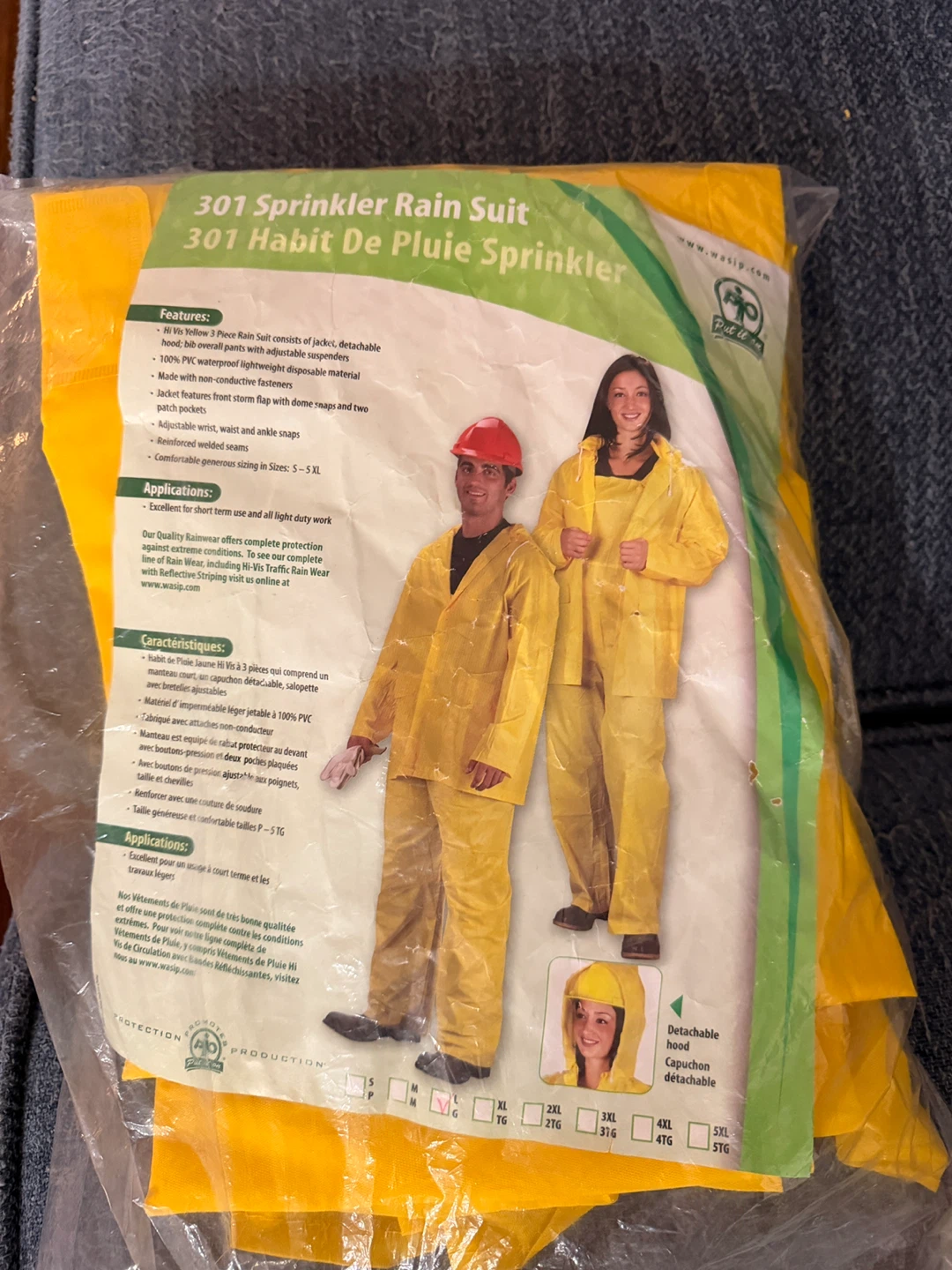 Wasip 301 Sprinkler Rain Suit Yellow