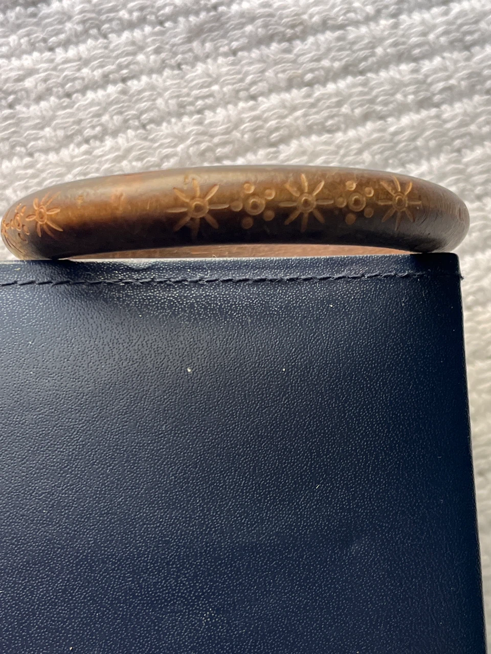 Engraved wooden bangle bracelet - photo 2