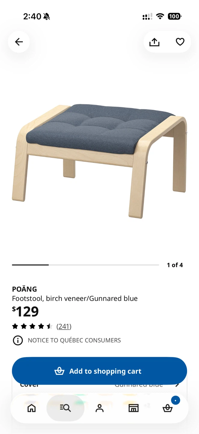 IKEA POÄNG Armchair and Footstool - photo 3