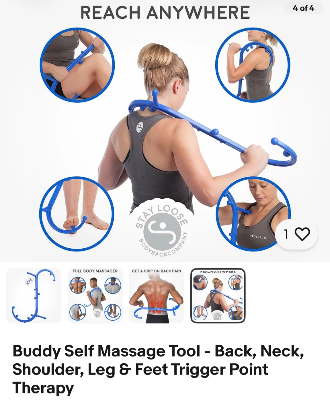 Himaly Mini Exercise Bike and BodyBack Massage Tool - photo 4