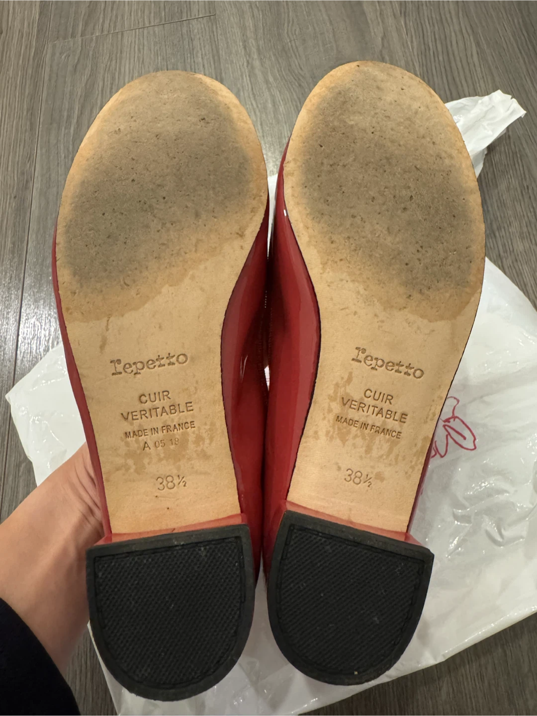 Repetto Red Patent Leather Ballet Flats - photo 3