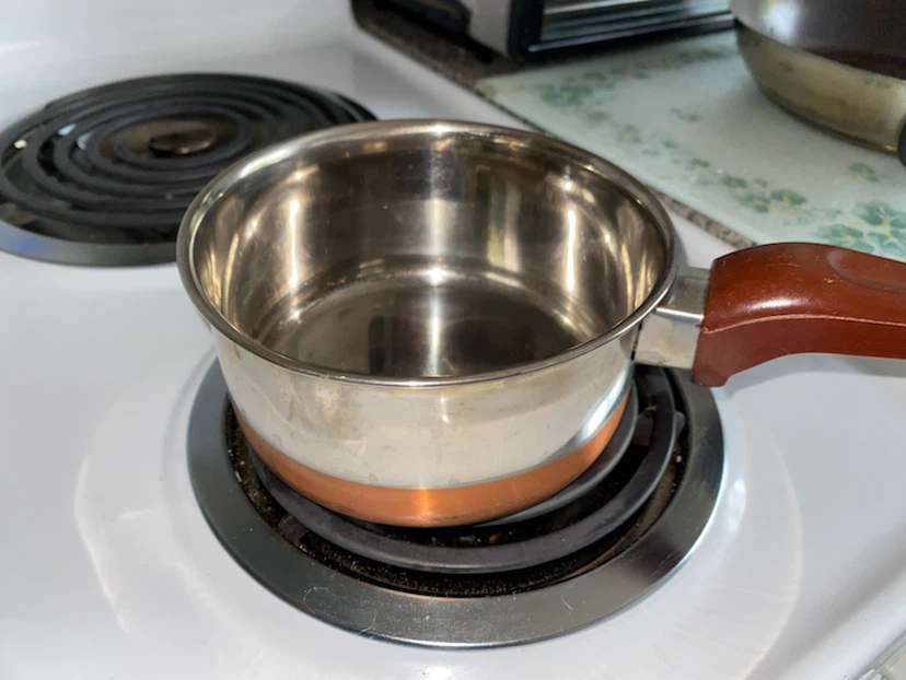 Copper bottom stainless steel small saucepan - photo 2