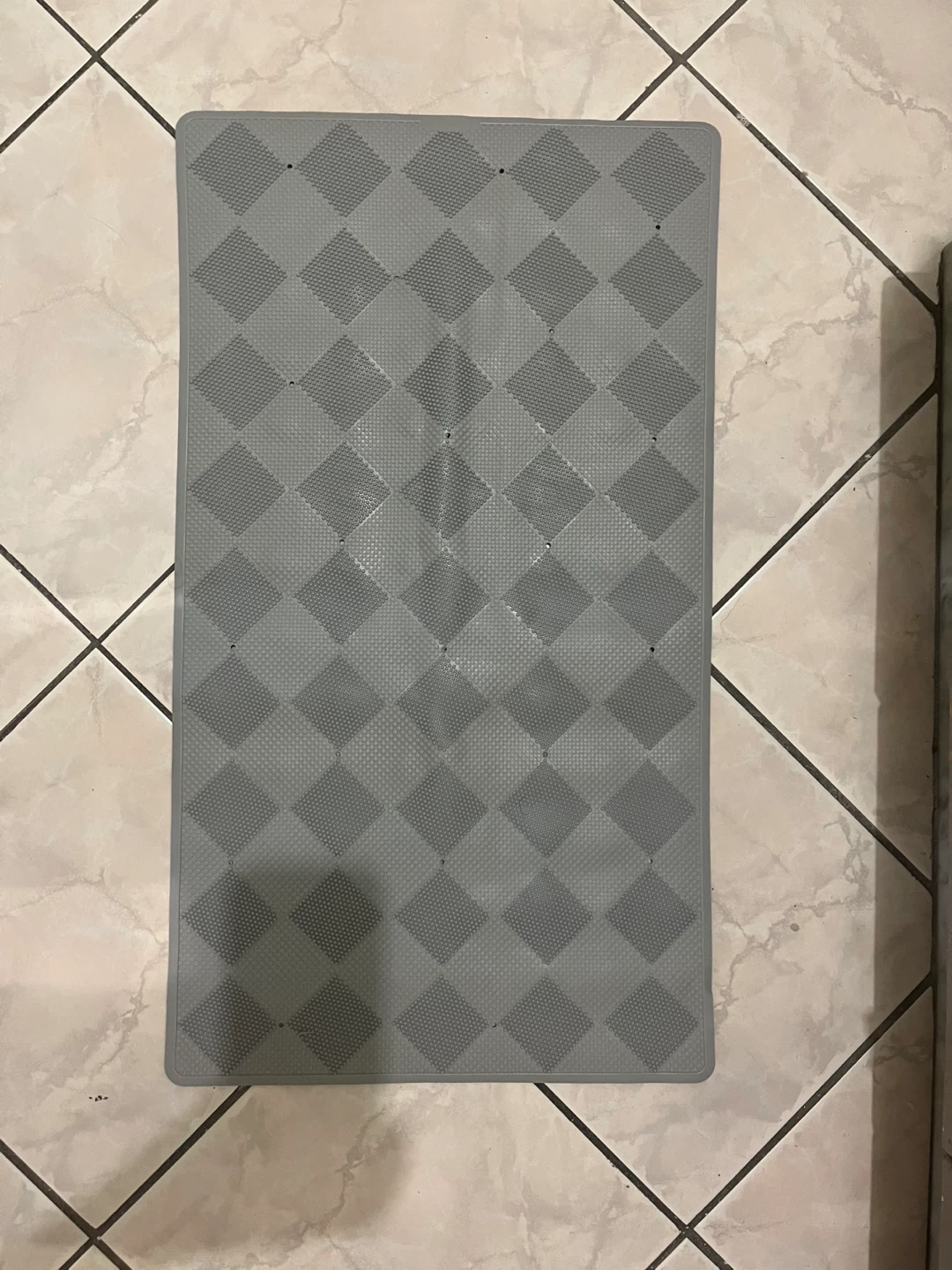 Grey Non-Slip Bath Mat