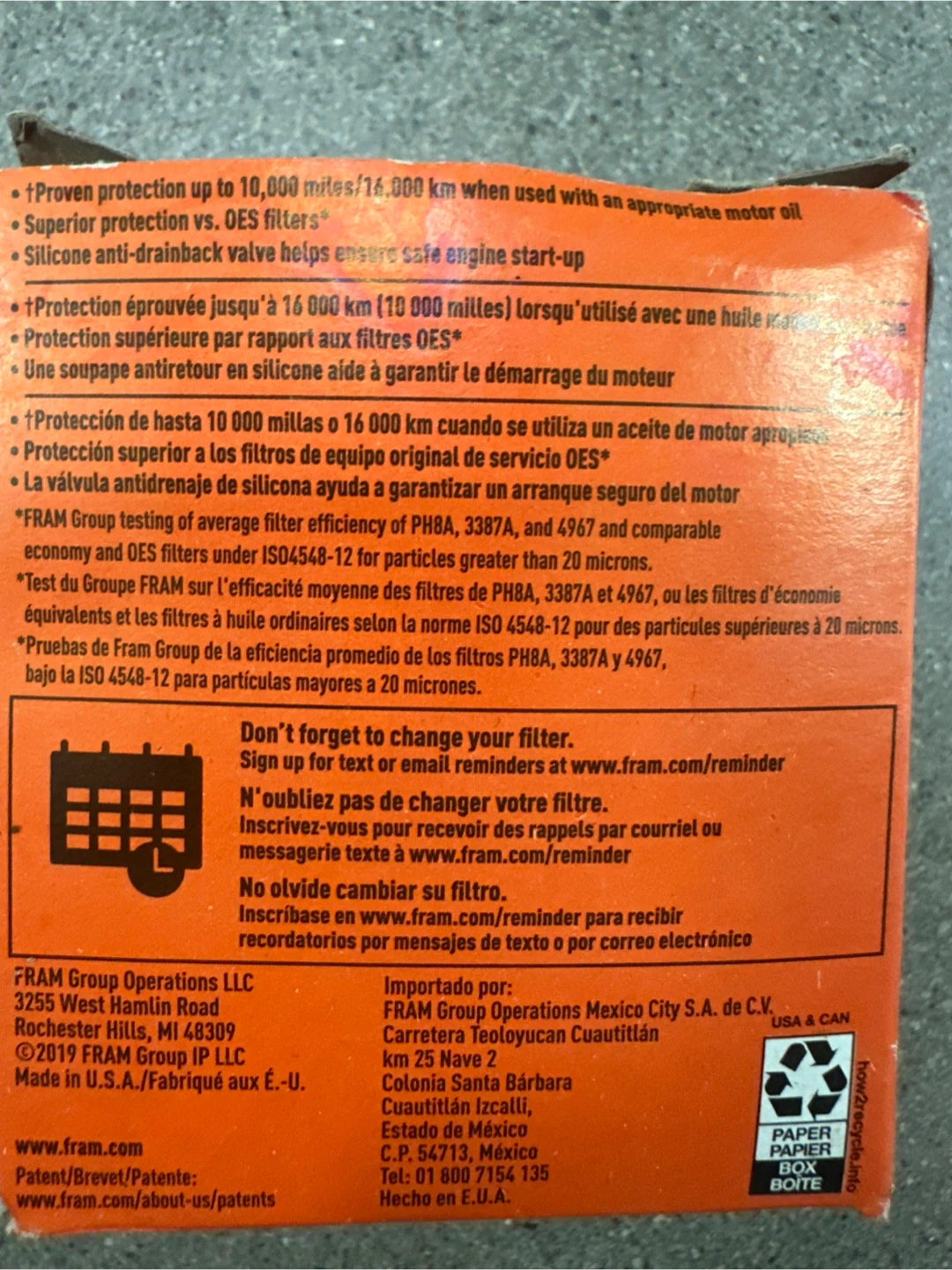 FRAM PH9688 Extra Guard Oil Filter - photo 2