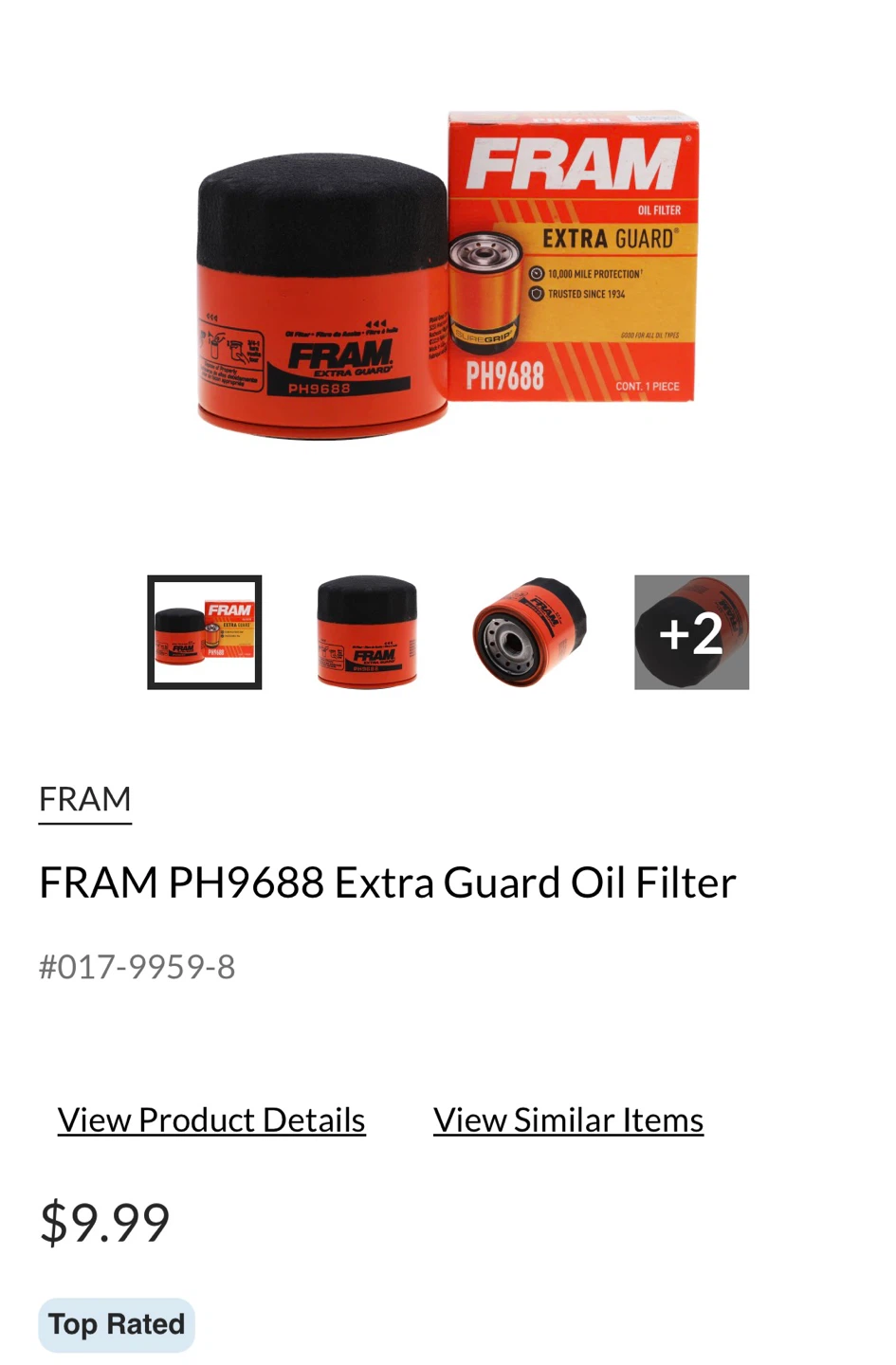 FRAM PH9688 Extra Guard Oil Filter - photo 3