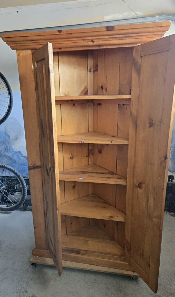 Solid Pine Corner Cabinet - photo 2