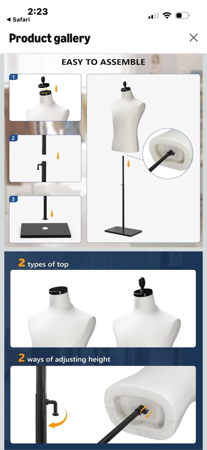 NEW Mannequin Torso & Stand - photo 4