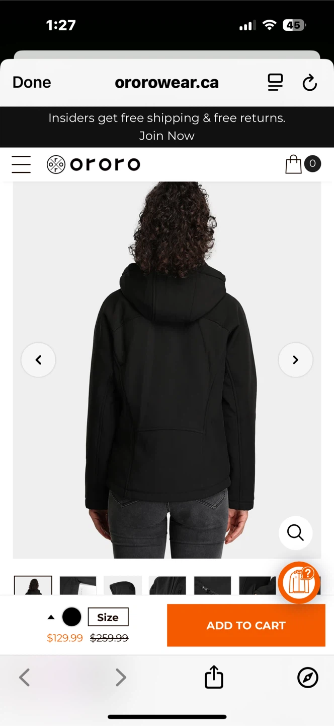 ORORO Women's Heated Jacket - Black - Size Medium - photo 3