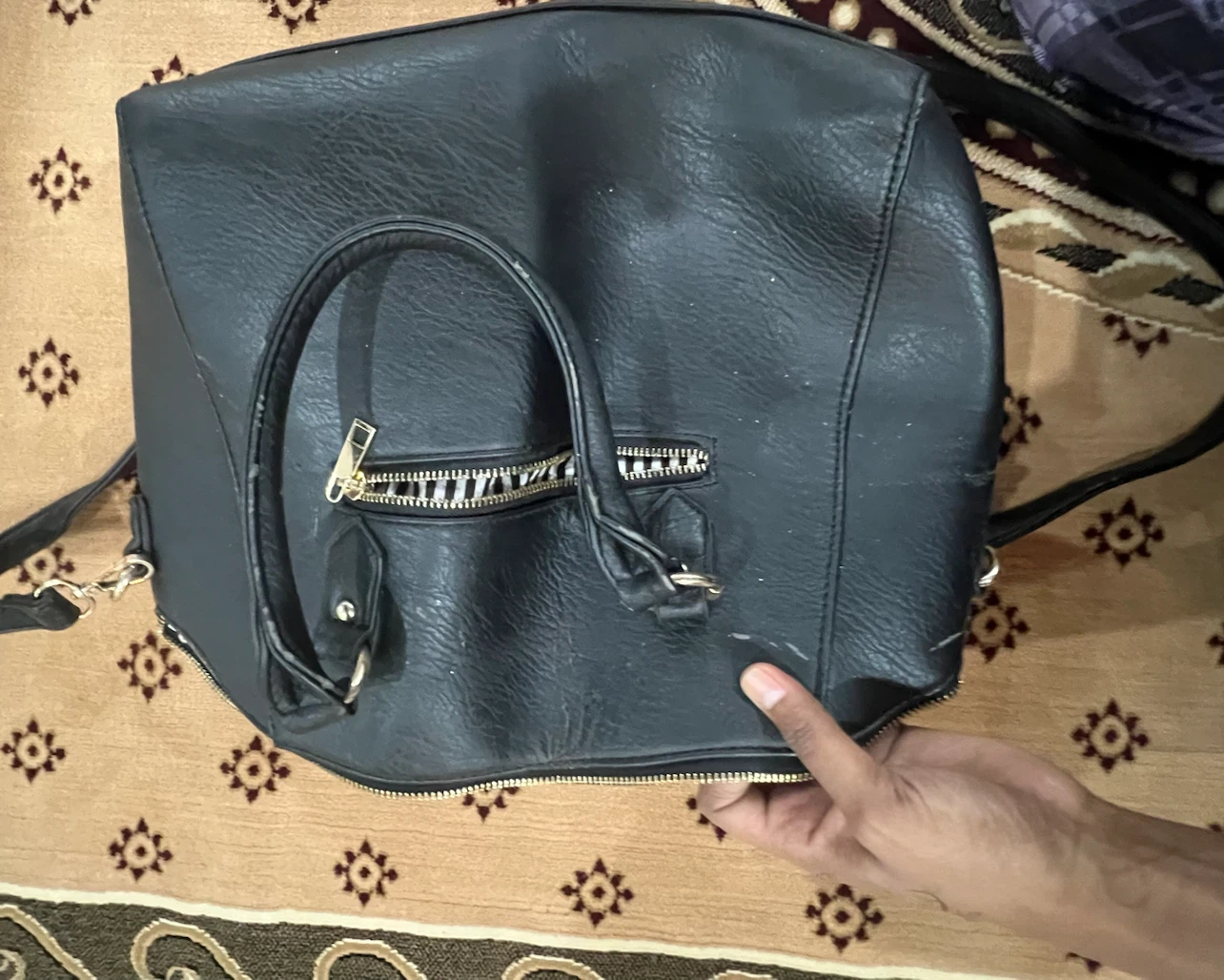 Black Structured Handbag - photo 3