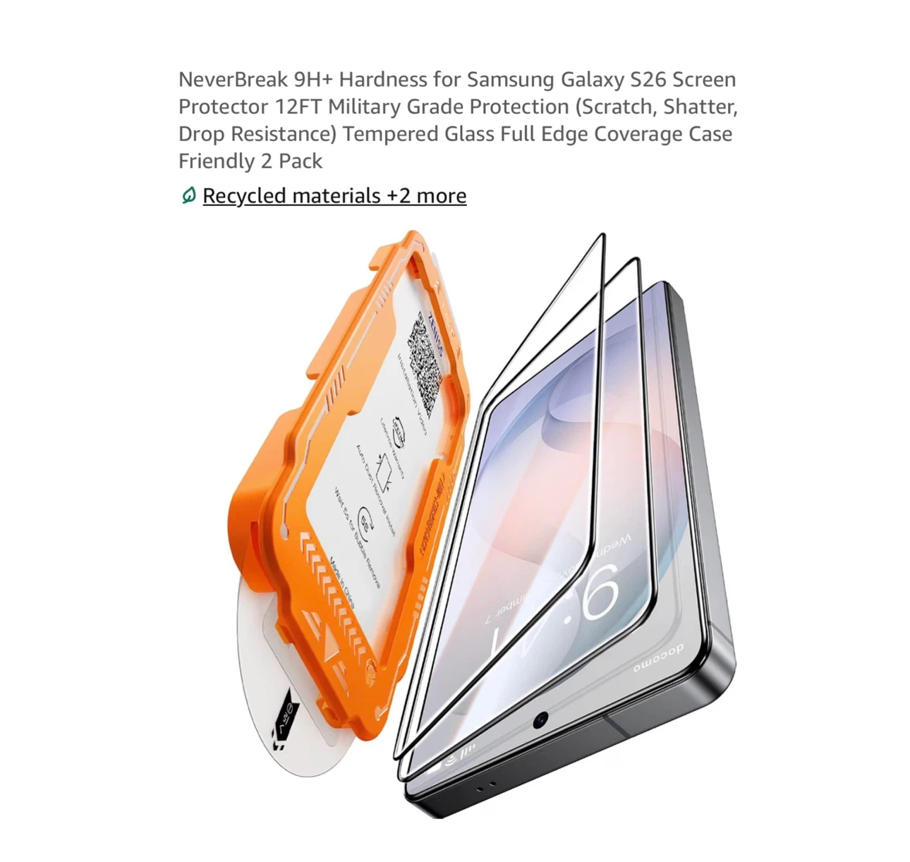 Brand new 9H+ Hardness for Samsung Galaxy S26 Screen Protector
