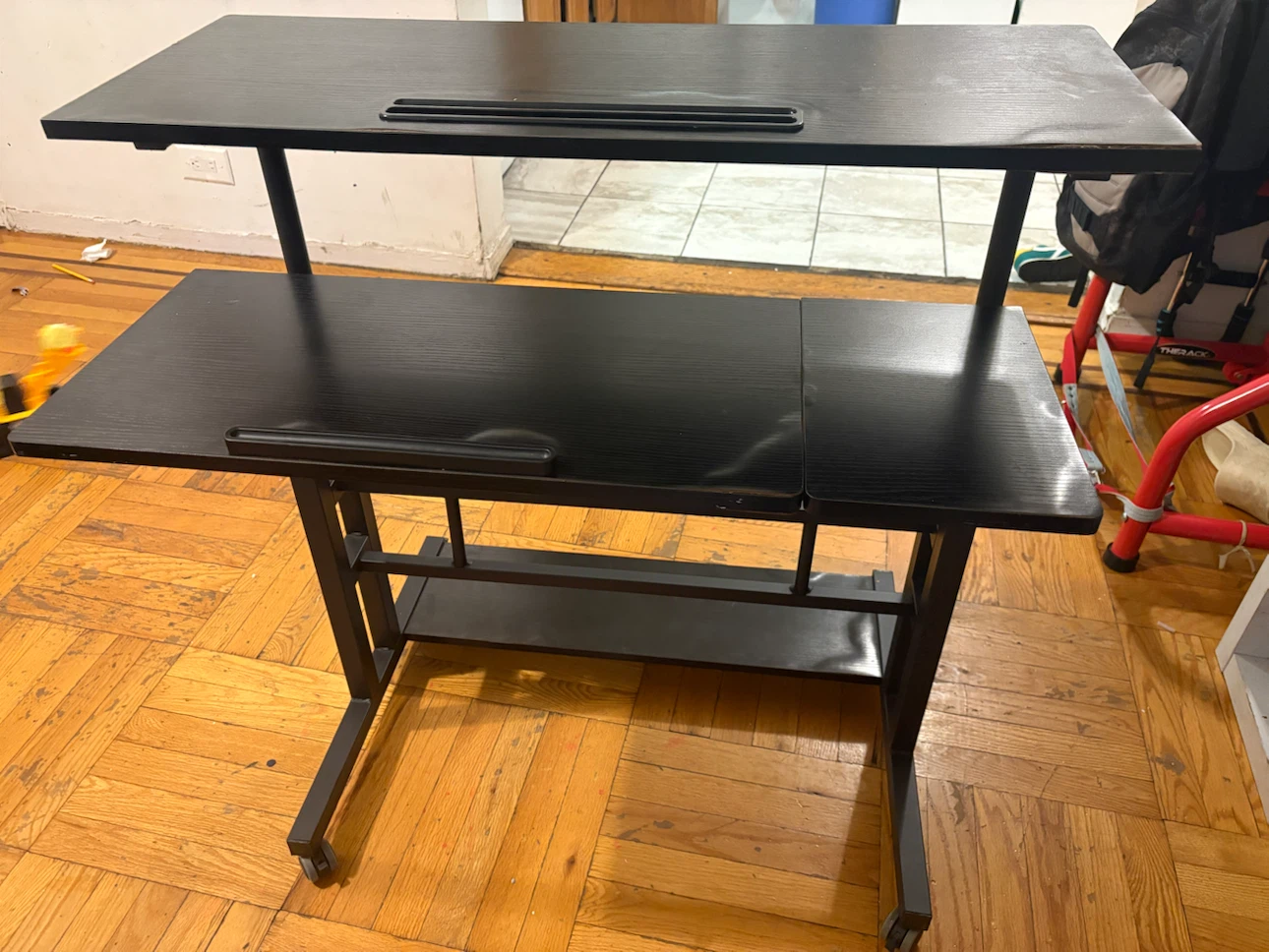 Black Rolling Standing Desk