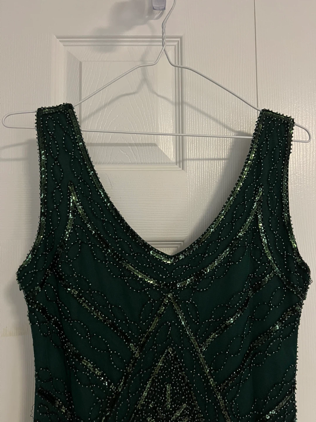 Vintage-Style Green Beaded Flapper Dress - photo 5