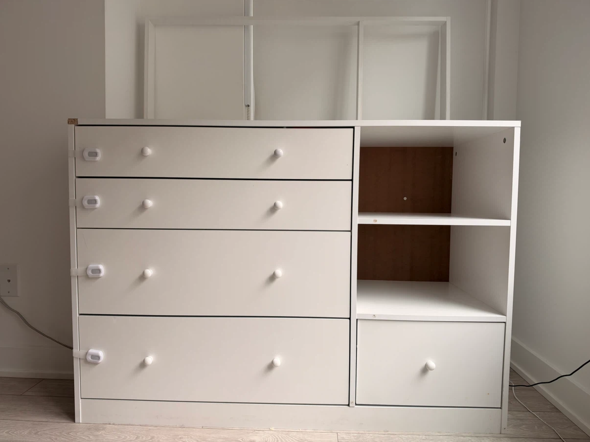 White Nursery Dresser and Changing Table