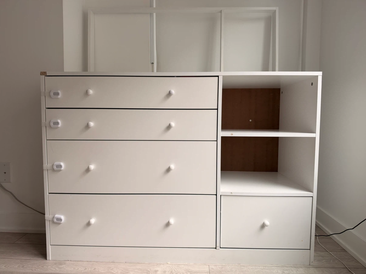 White Nursery Dresser and Changing Table - photo 2