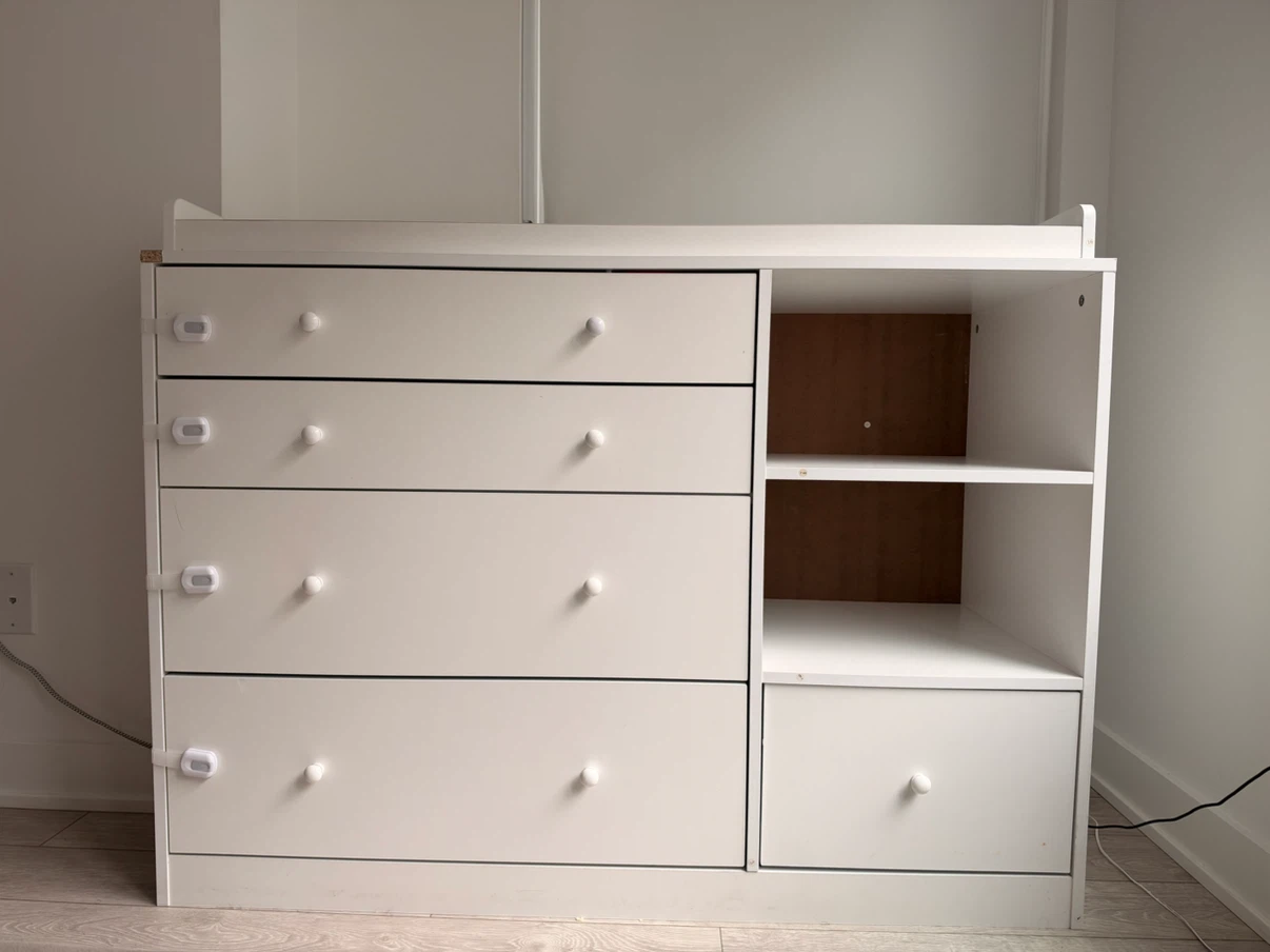 White Nursery Dresser and Changing Table - photo 4
