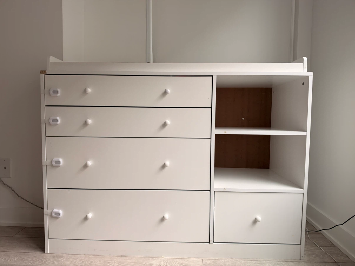 White Nursery Dresser and Changing Table - photo 5