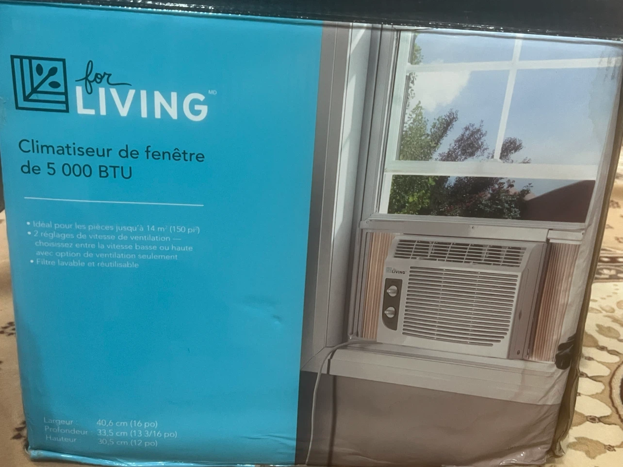 For Living 5000 BTU Window Air Conditioner