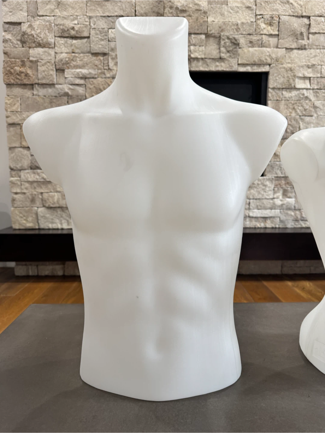 Set of Two White Plastic Torso Mannequins - photo 2