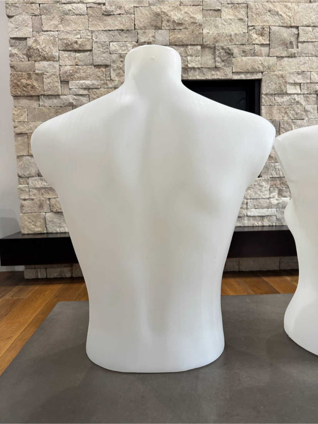 Set of Two White Plastic Torso Mannequins - photo 5