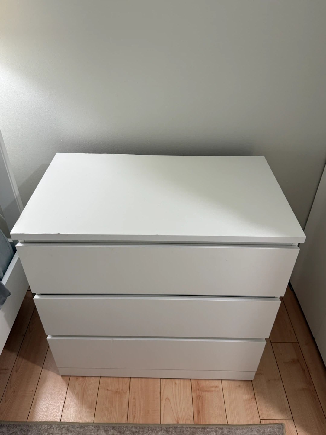 IKEA MALM 3-drawer chest, white