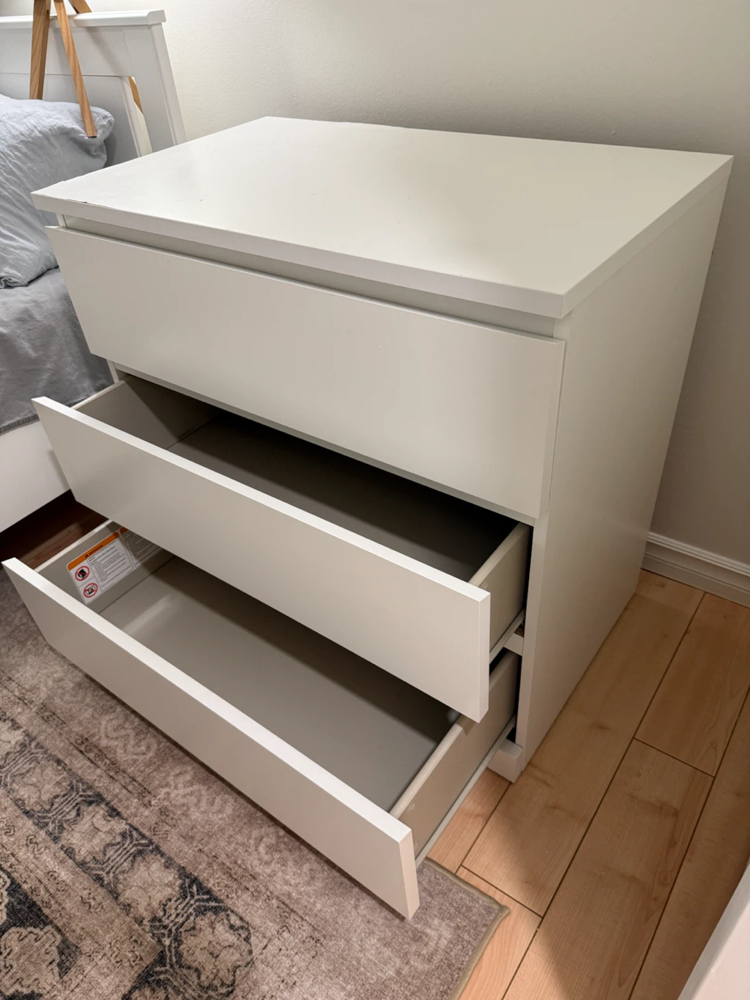 IKEA MALM 3-drawer chest, white - photo 3