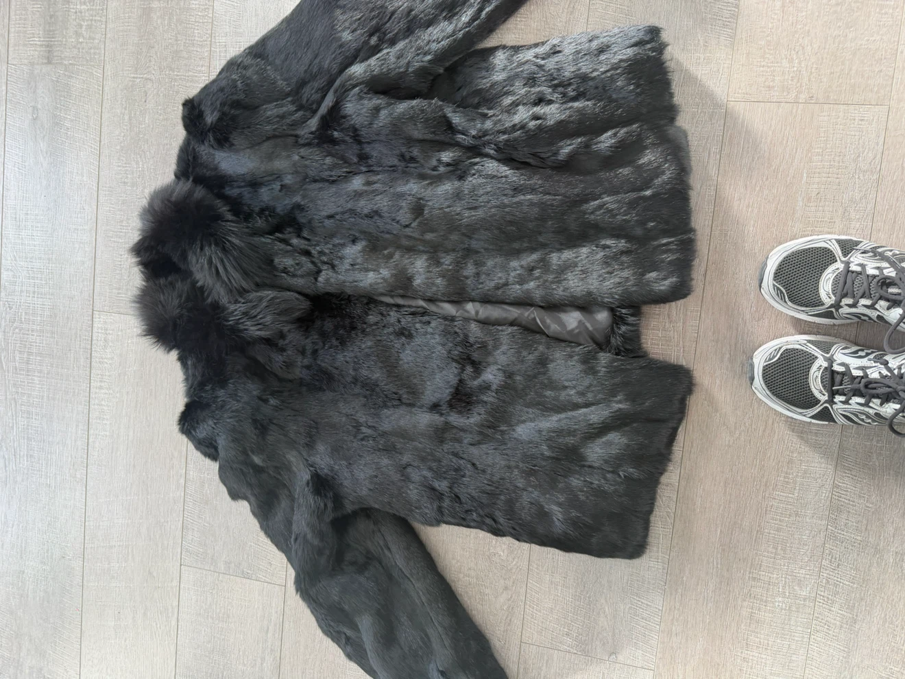 Black Rabbit Fur Jacket - photo 2