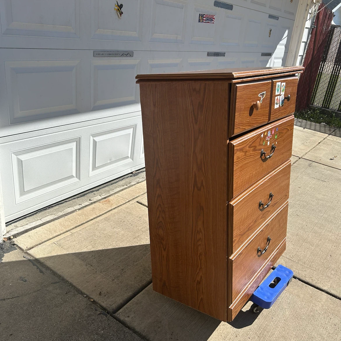 Oak wood 5 drawer dresser 38" Tall (NOT FREE!) - photo 2