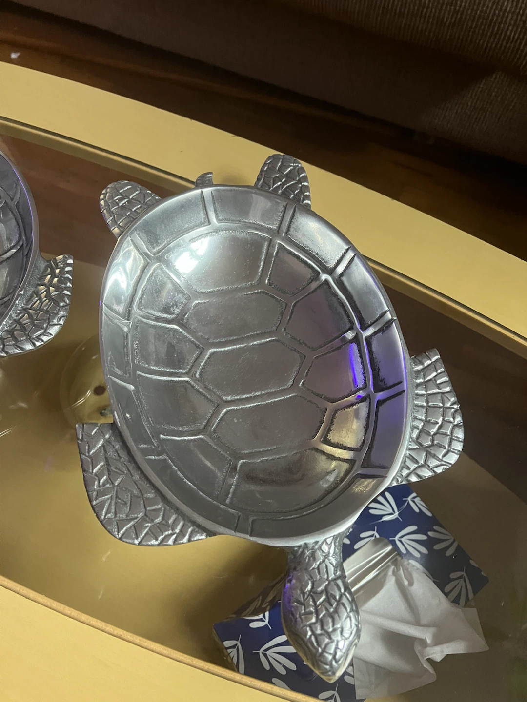 Set of Two Turtle Shaped Metal Trays - photo 3