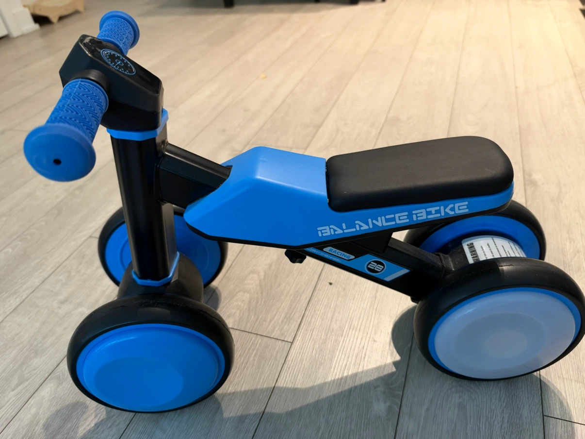 Blue Racing Balance Bike for Toddlers
