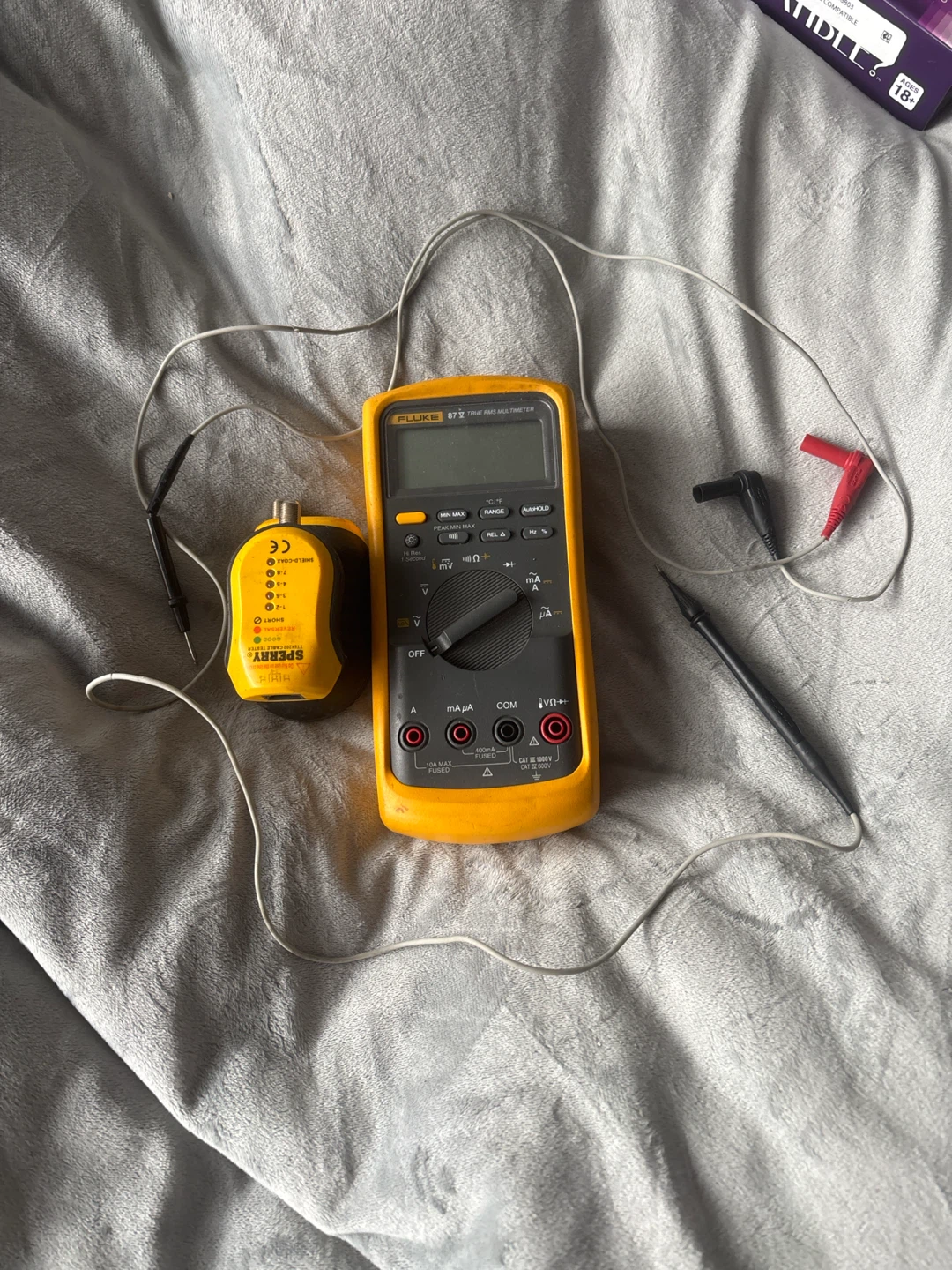 Fluke 87V Multimeter and Sperry Cable Tester