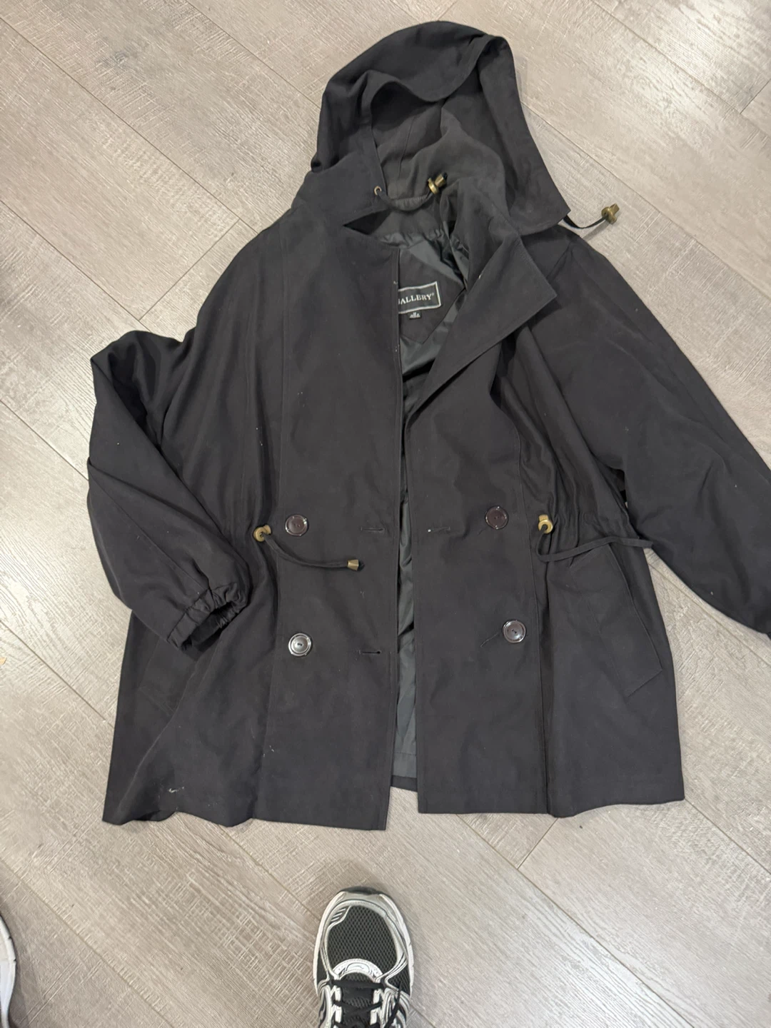 Gallery Black Hooded Jacket
