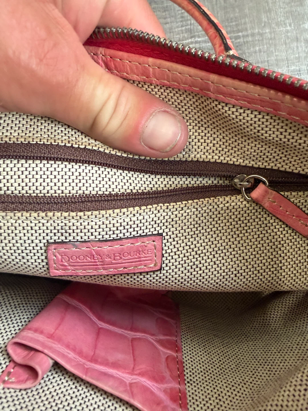 Dooney & Bourke Pink Crocodile Embossed Satchel - photo 2