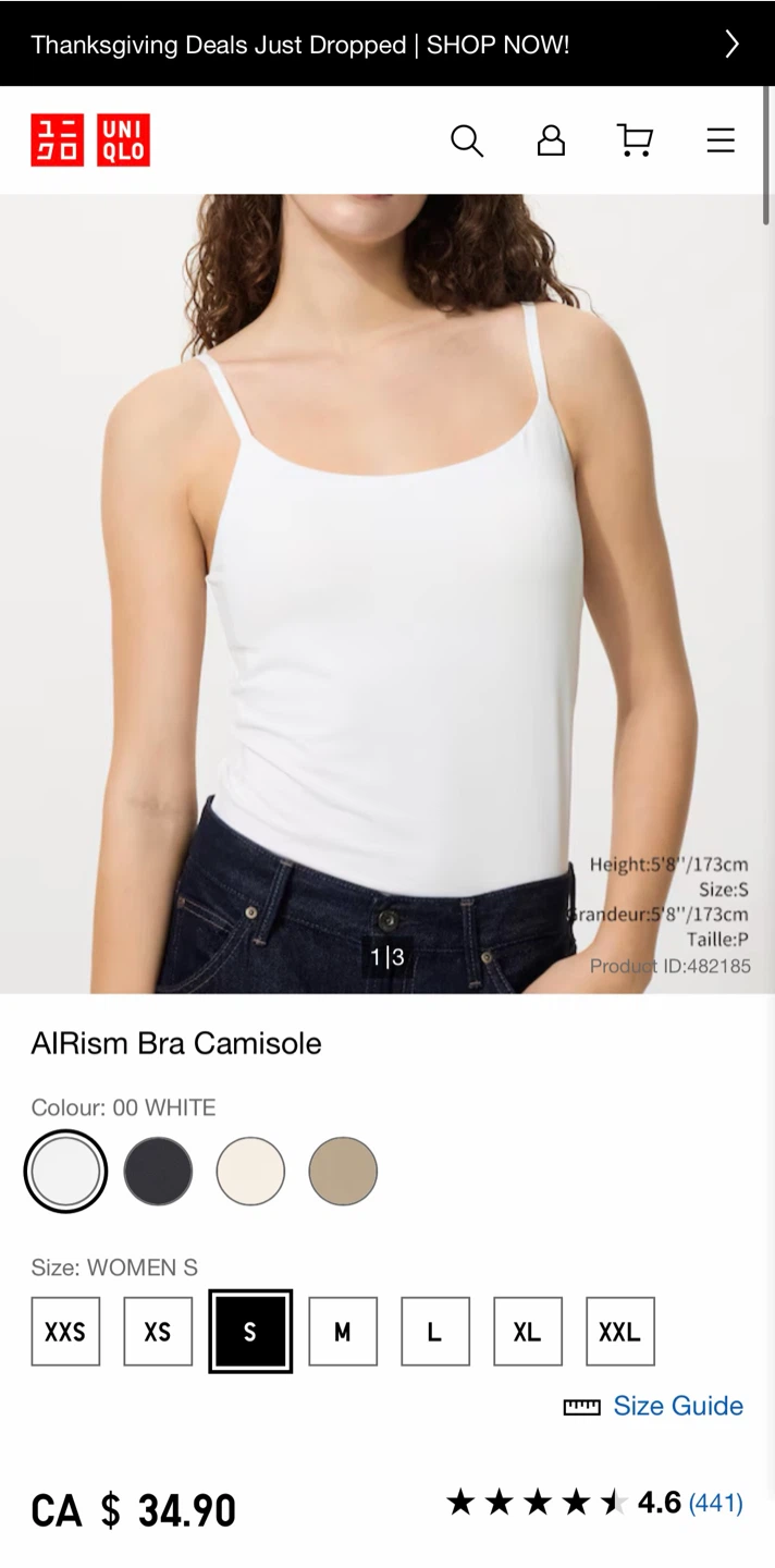 Uniqlo AIRism Bra Camisole Size S - photo 4