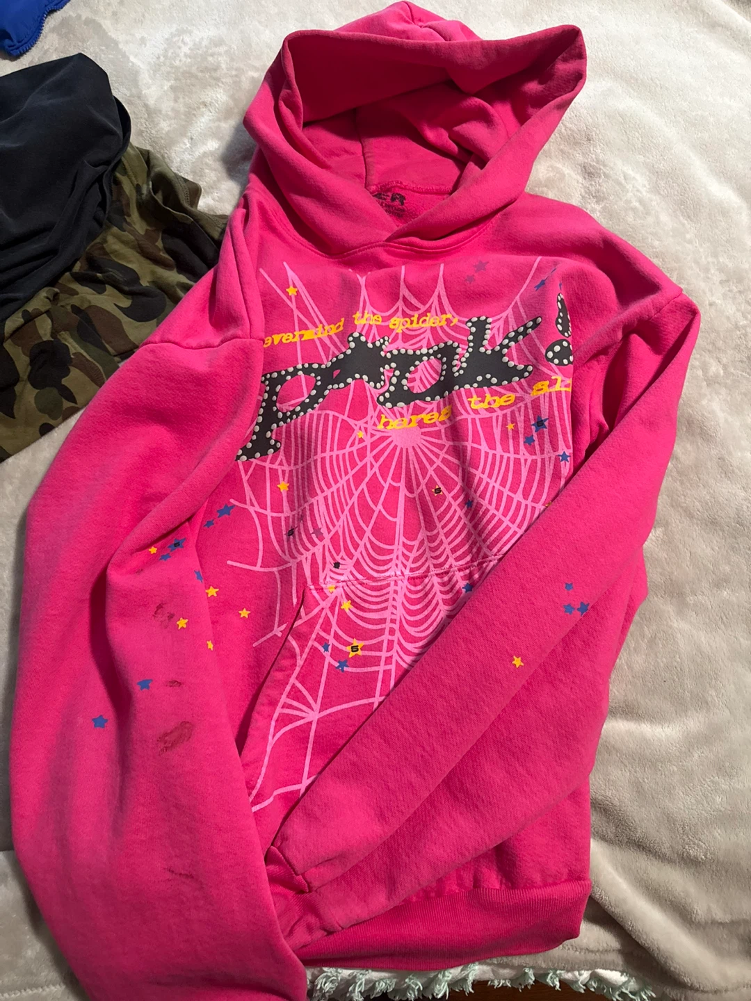 SP5DER Pink Hoodie